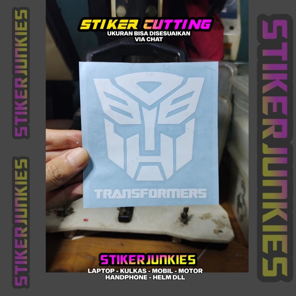 STIKER LOGO TRANSFORMERS 2 STICKER CUTTING