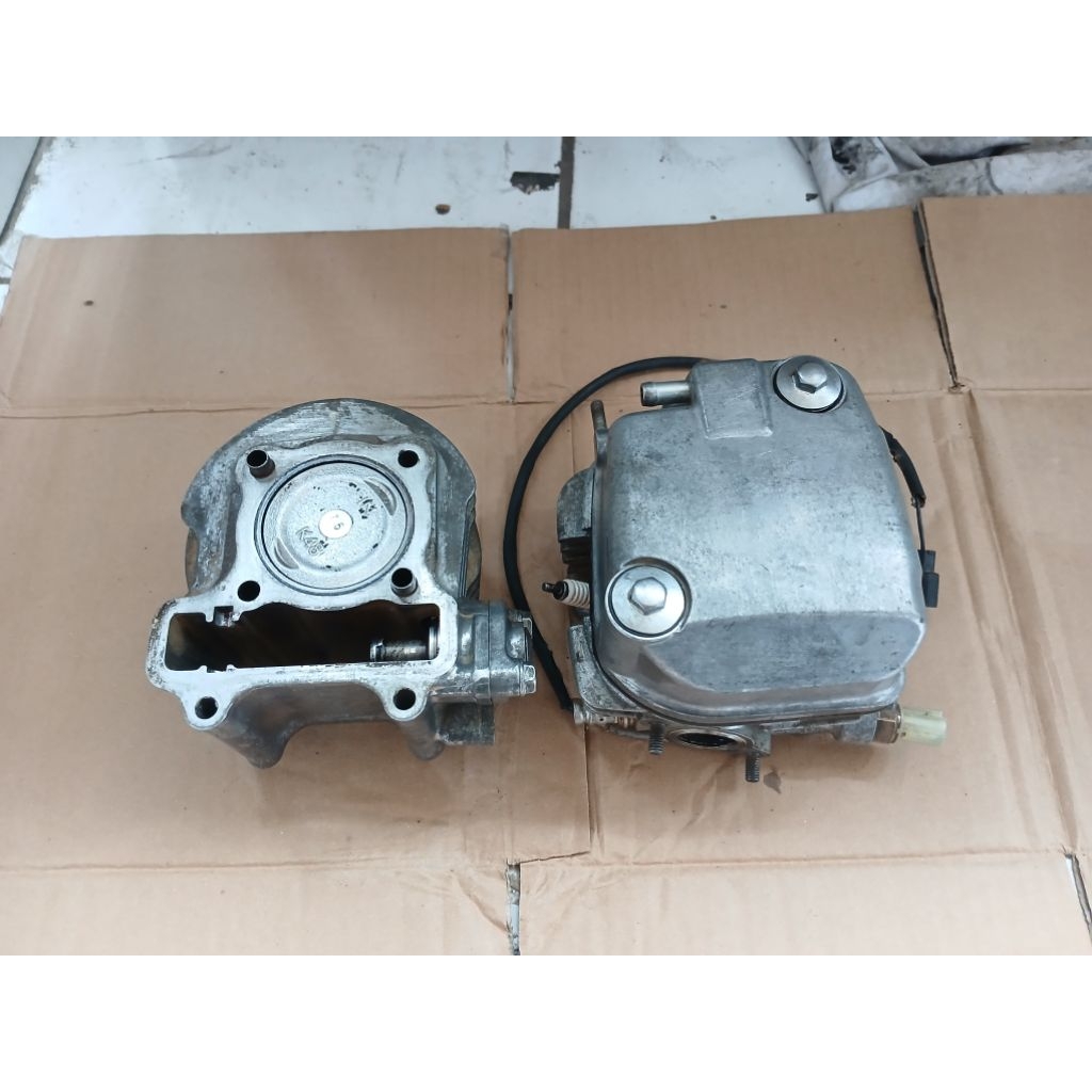 Boring head Blok Cylinder kop deksel Set Honda Beat esp eco ori lepasan