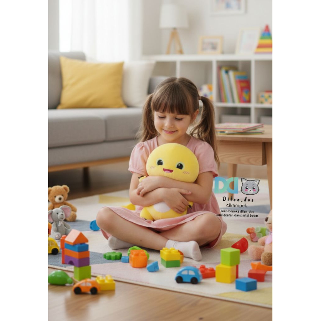 Boneka Nailong Dino Kuning Boneka kuning Dino Bahan velboa S