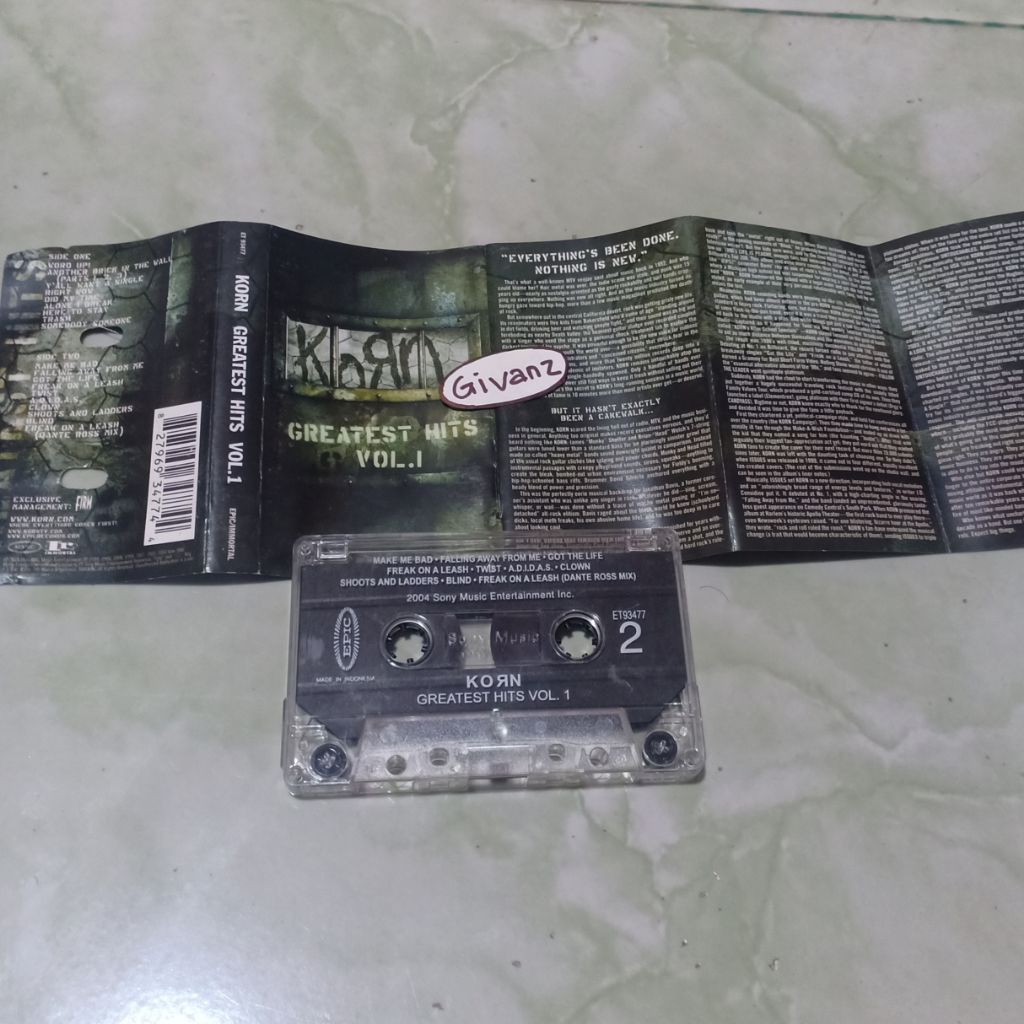 kaset pita KORN - Greatest Hits Vol 1