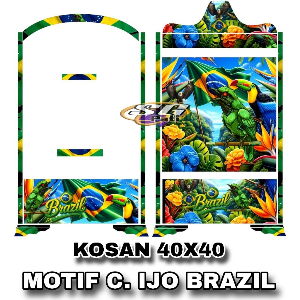 STIKER DECAL SANGKAR KOSAN UKURAN 40X40