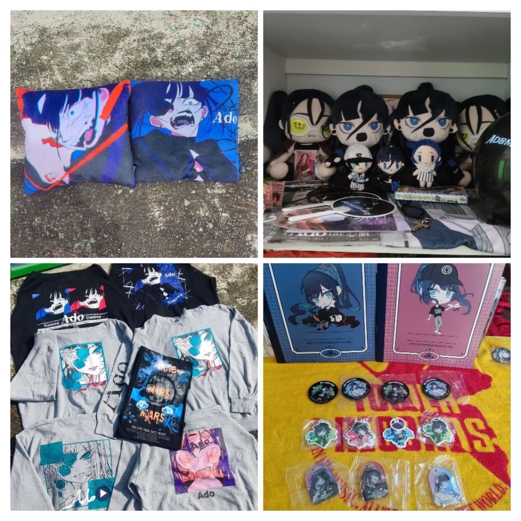 Ado Utaite Merch, Clothing, Plushie, Cushion, And Merch