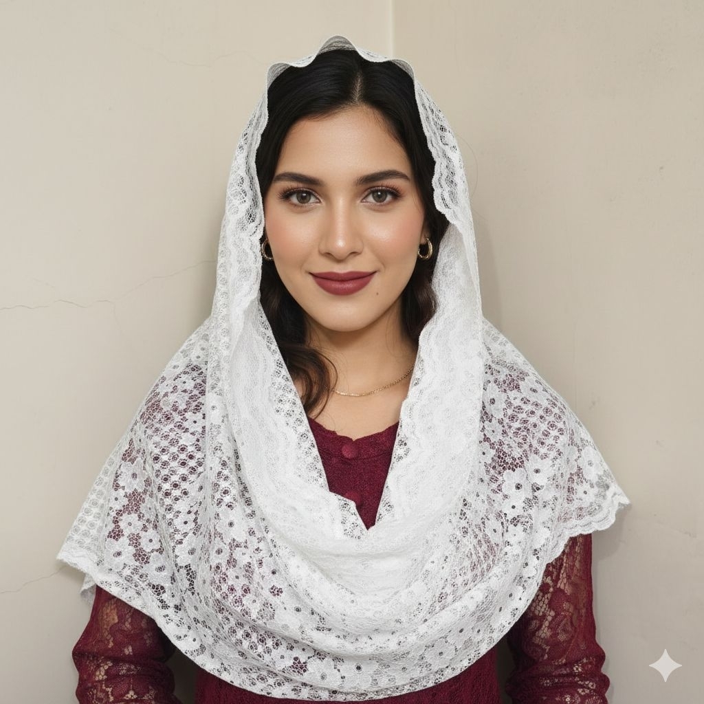 KERUDUNG BROKAT INSTAN PERANCIS / KERUDUNG LACE INSTAN/ HIJAB RENDA BRUKAT / KERUDUNG LEBARAN