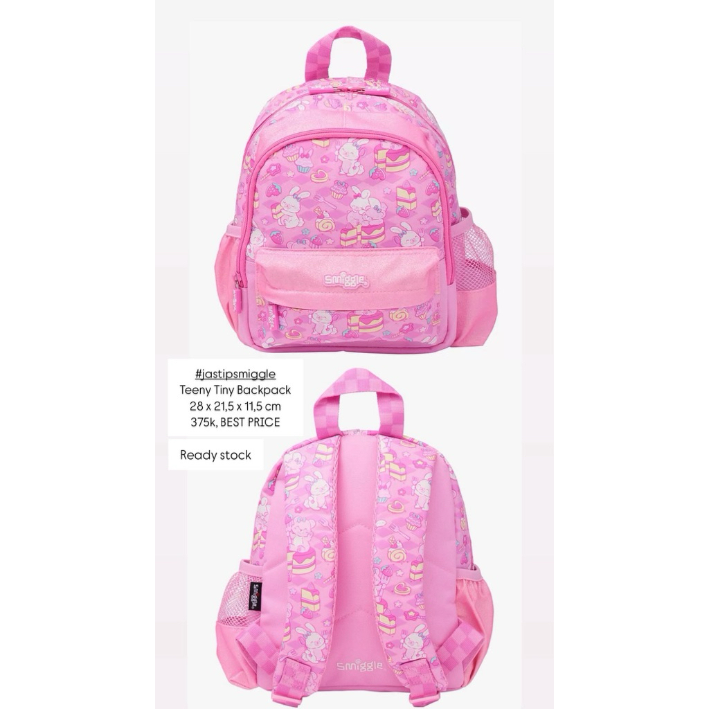 smiggle teeny tini backpack rabbit pink original