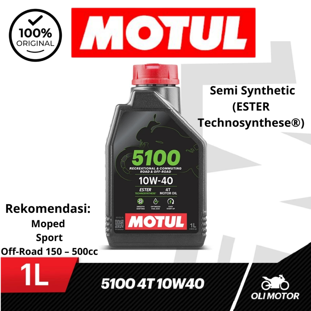 OLI MOTUL 4T 5100 10W-40 | OLI MOTUL 4T 5100 | 100% ORIGINAL PRODUCT
