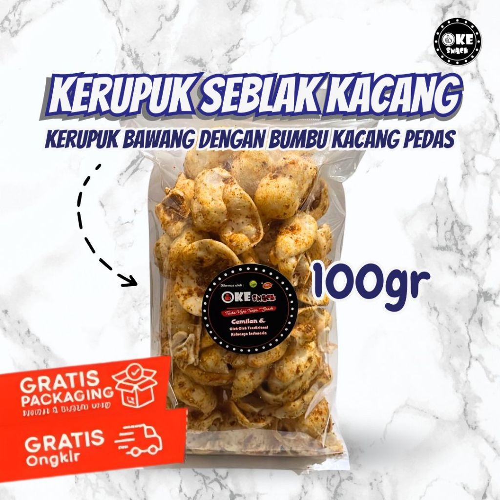 Kerupuk Seblak Bumbu Kacang Pedas Kerupuk Seblak Kering