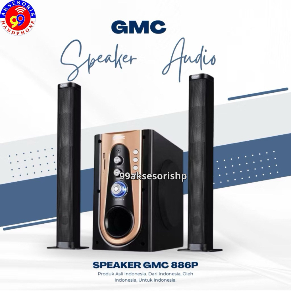 SPEAKER AKTIVE BLUETOOTH GMC 886P 2 IN 1