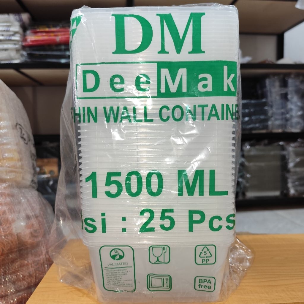 Thinwall Box / Thinwall Kotak Makan Plastik DM 1500ML - 4000ML