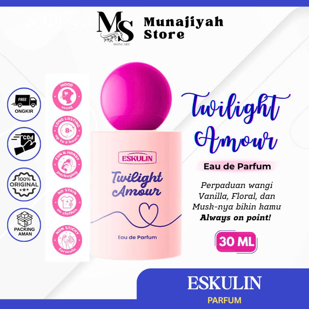 ESKULIN TWILIGHT AMOUR EAU DE PARFUM  30ml | Parfum tahan Lama Twilight Amour