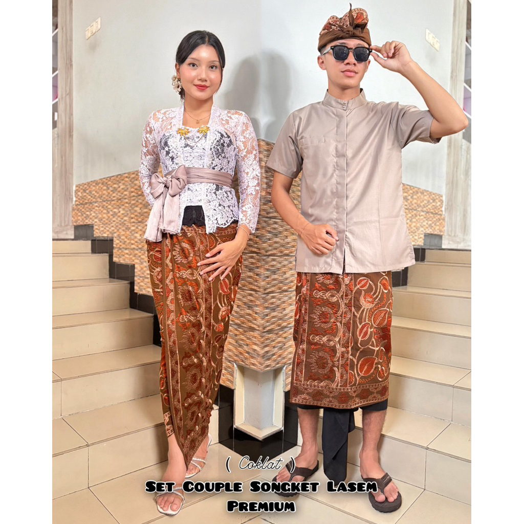 Set couple endek  bordir lasem premium