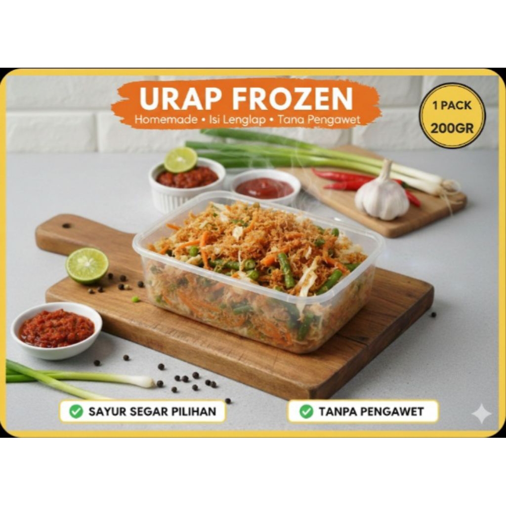 Urap Sayur Kelapa Frozen 200gr | Kelapa Urap Homemade | Tanpa Pengawet