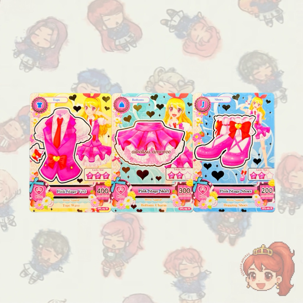 Aikatsu IPL BETA CARD Pink Stage Set Ichigo Hoshimiya