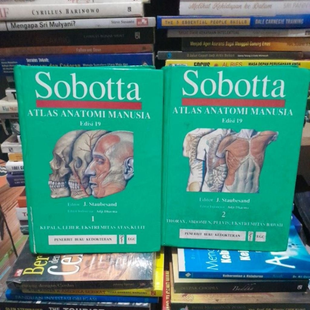 Sobotta atlas anatomi manusia edisi 19 jilid 1 dan 2 buku bekas yang ori