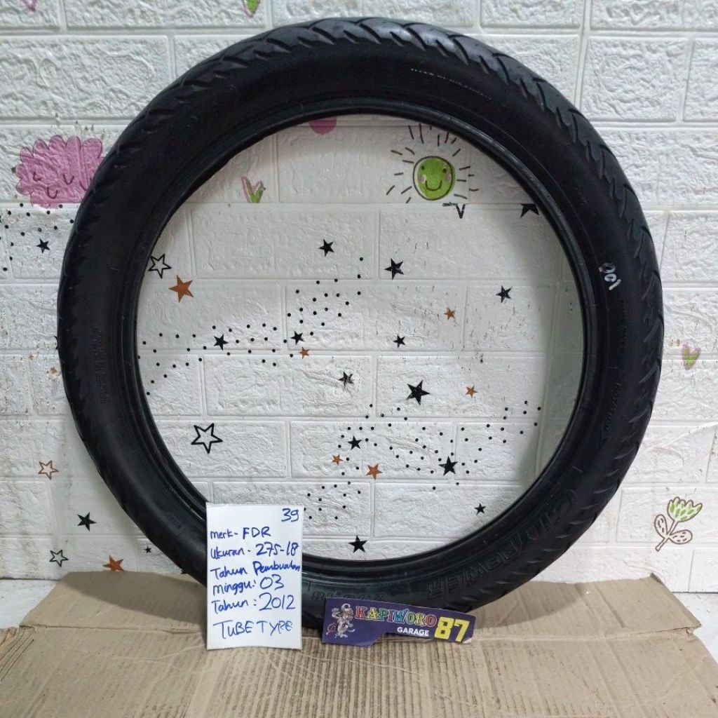 ban bekas FDR,,, TUBETYPE ukuran 275-18