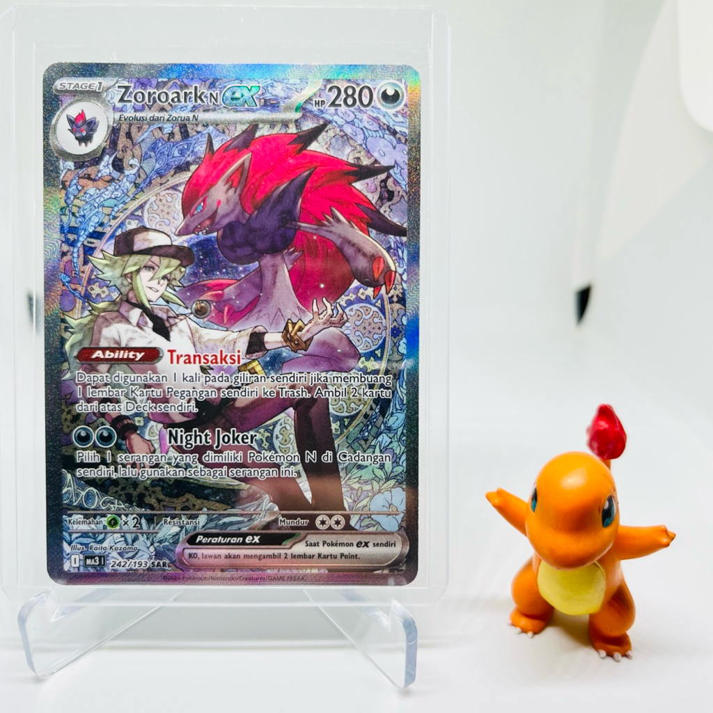 KARTU POKEMON TCG - ZOROARK N EX 242/193 SAR ID