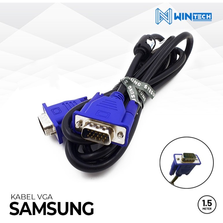 Kabel VGA 1.5m Samsung / VGA Cable Monitor Proyektor 1.5 Meter 1.5 m 1.5 meter