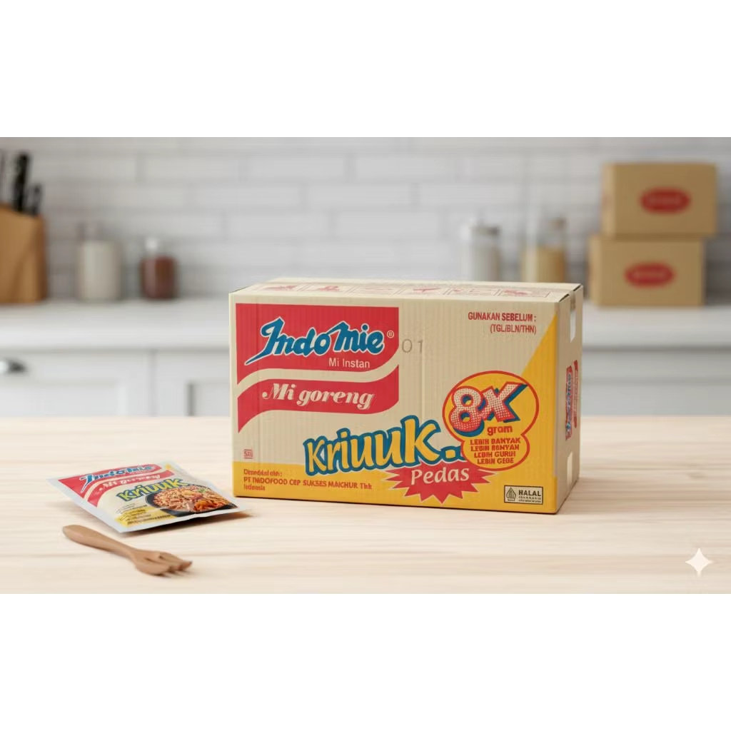 Indomie Mi Goreng Kriuk 8x Pedas Mie Instan Noodle