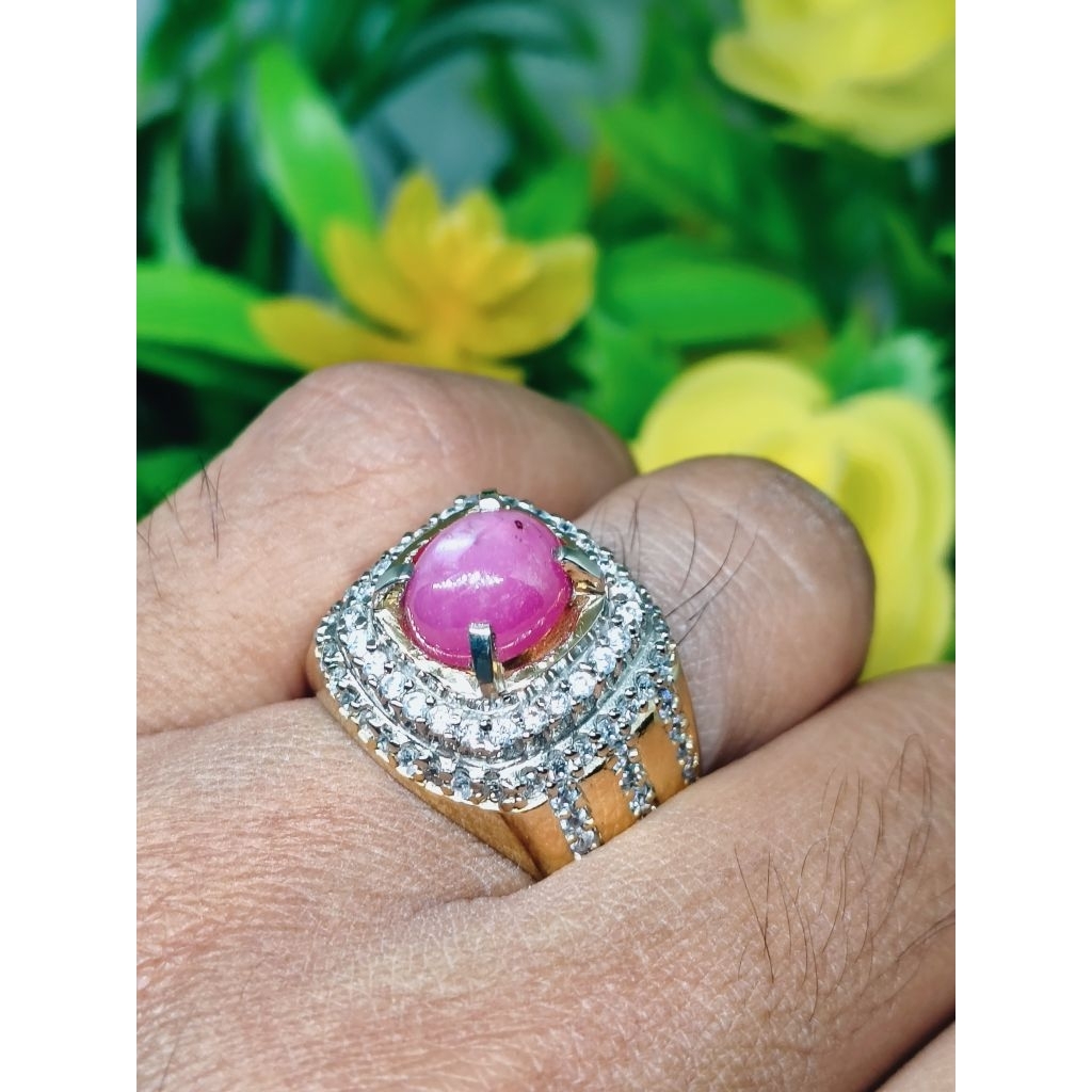 Natural Permata Merah Ruby daging size 8 mewah