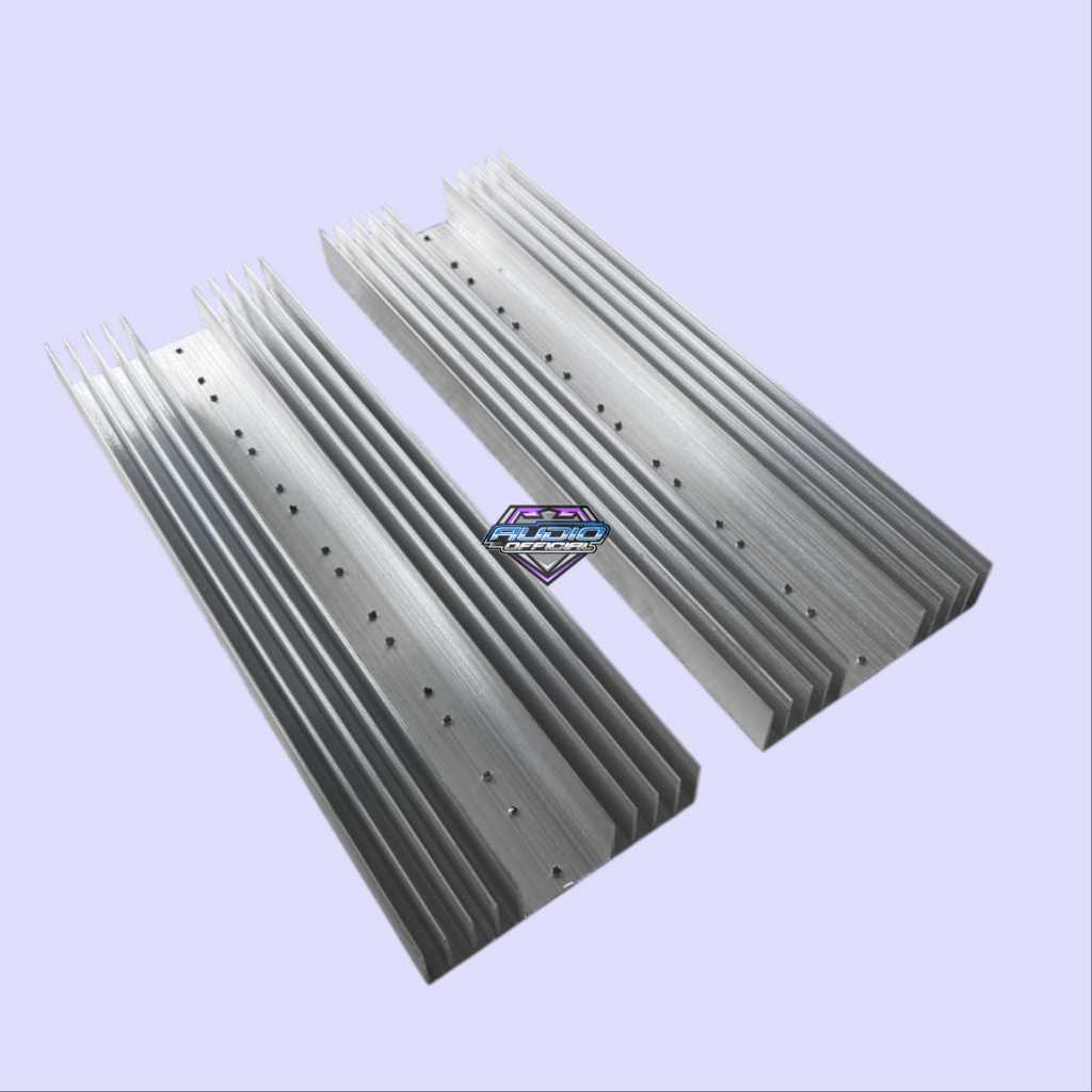 Pendingin Transistor Final 5sirip Panjang 30cm / Heatsink Toshiba Sanken MJL TIP - Tebal 2mm