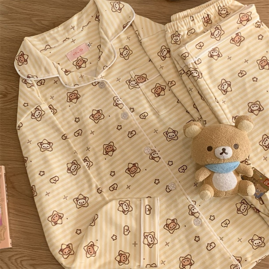 [PREORDER Rilakkuma] Thermal Brushed Pajamas – Set Baju Tidur Wanita Hangat