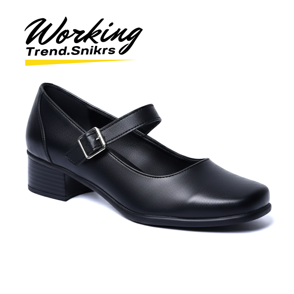 Working Trend - Sepatu Fantofel Wanita Paskibra sekolah hitam