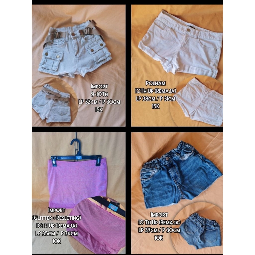 Celana Pendek Jeans dan Rok Anak Remaja