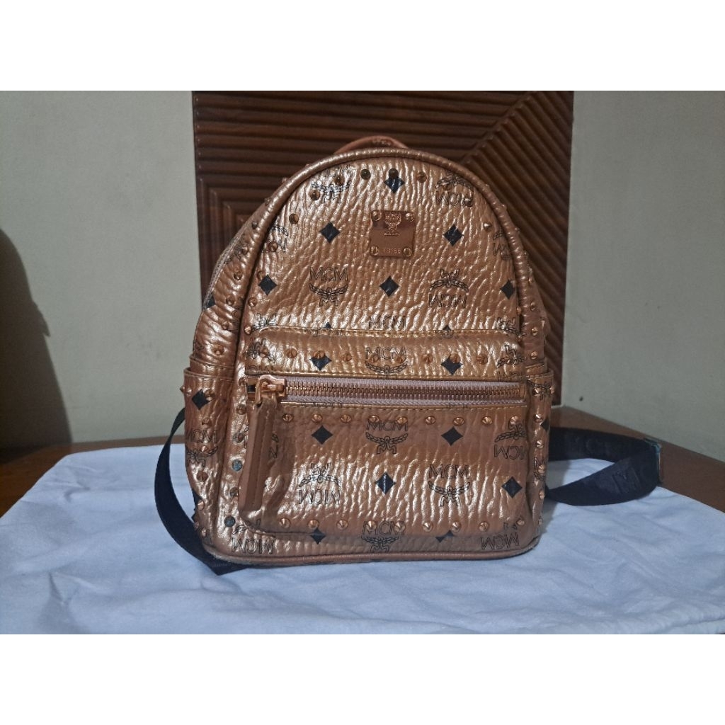tas ransel coklat mcm