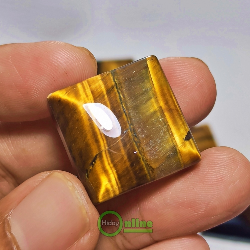 BATU NATURAL TIGER EYE MATA MACAN ASLI KOTAK JUMBO