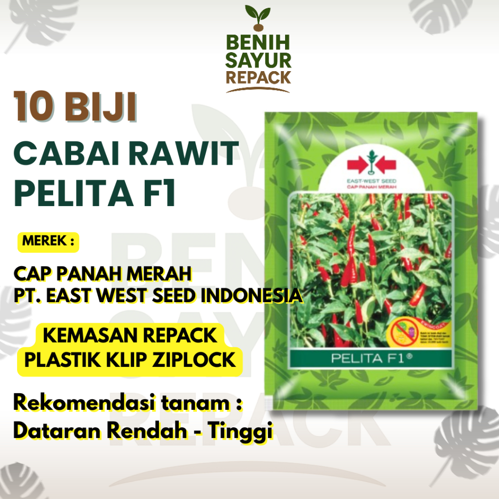 10 Biji Benih Cabai Rawit Pelita 8 F1 Tahan Virus - CAP PANAH EMRAH CABAI RAWIT PELITA 8 F1 [BENIH S