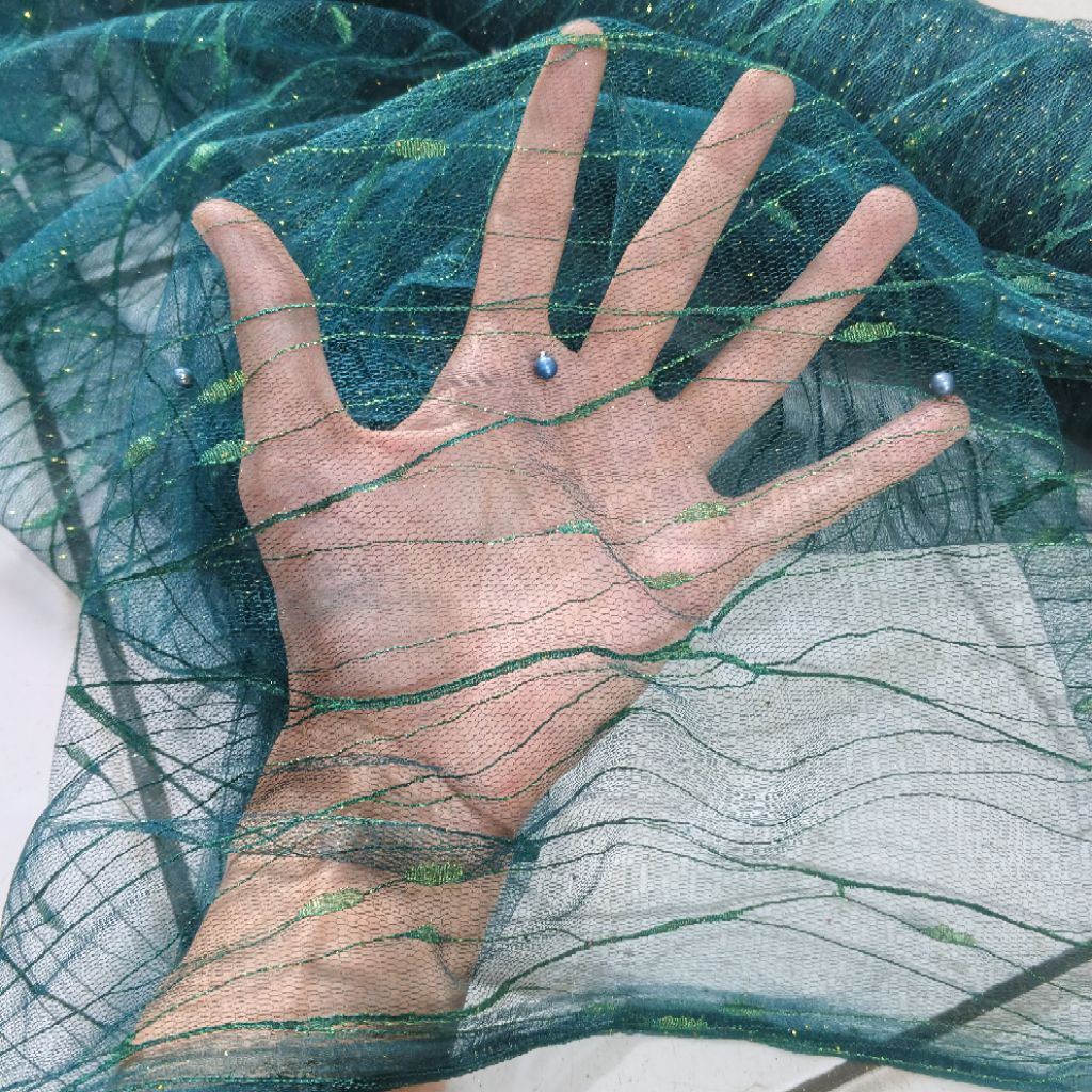 [SALE] Kain Tile Premium - kain tile mutiara - kain tile payet - kain tile akar - bahan tulle [0,5m]