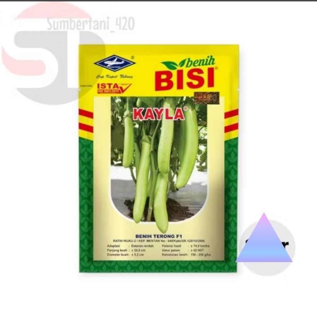 benih terong hijau KAYLA F1 kemasan 5gram produksi PT Bisi