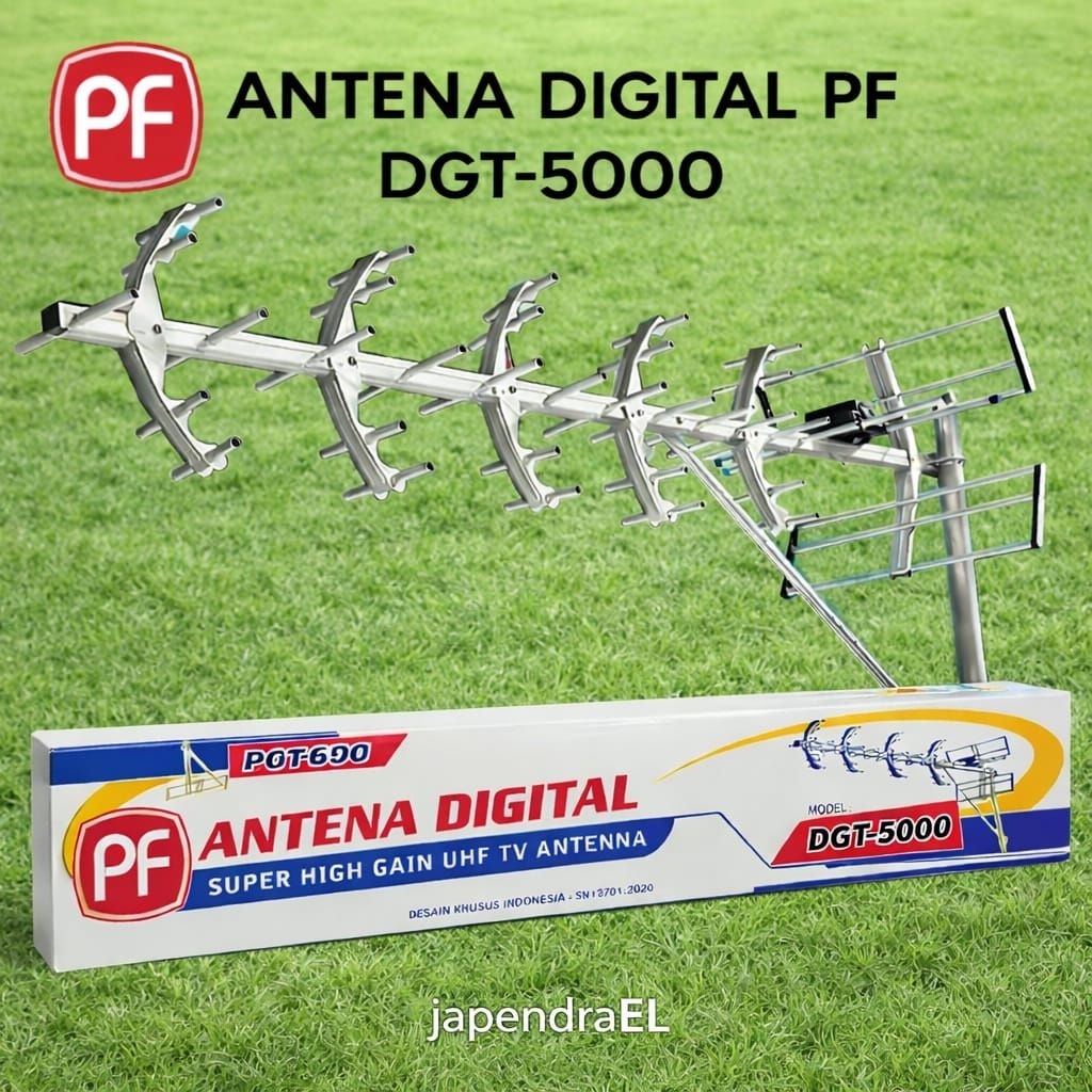 PF ANTENA RADAR  PEMANCAR  TV DIGITAL STB INDOOR/OUTDOOR LUAR RUANGAN  PLUS KABEL 10 METER ALUMINIUM