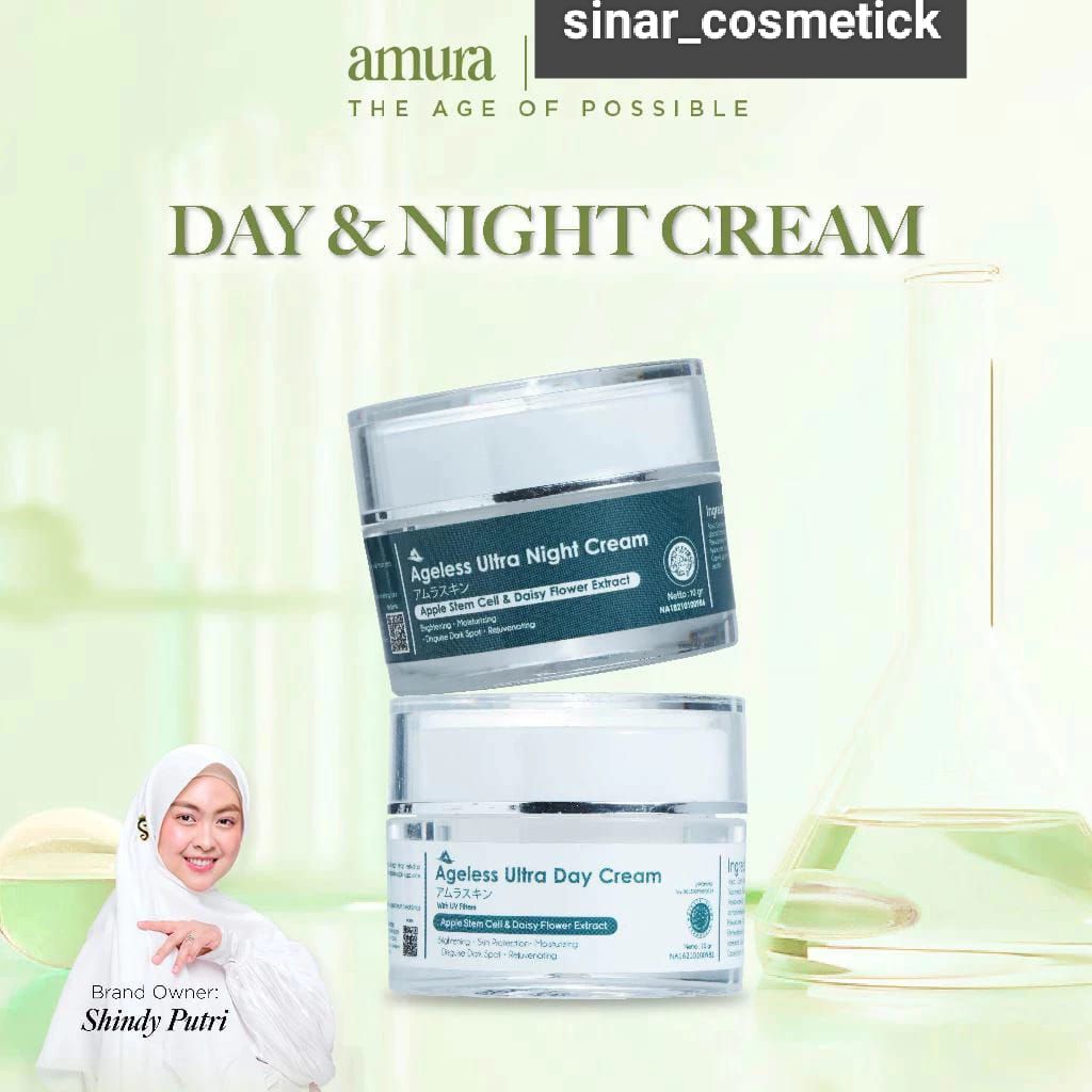 AMURA DAY CREAM ANGGELES & NIGHT CREAM ANGGELES ( CREAM SIANG MALAM )