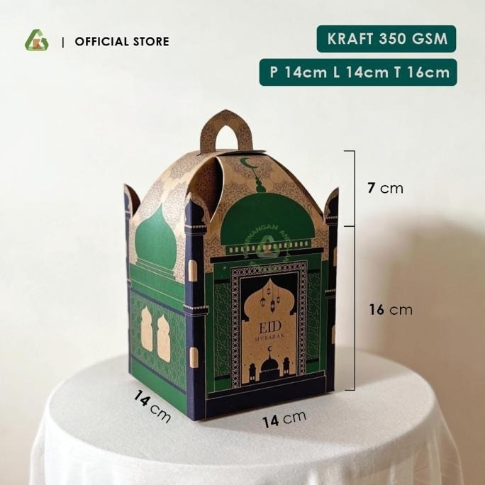 Kotak Hampers Lebaran (Coklat) /Gable Box/ Box Idul Fitri