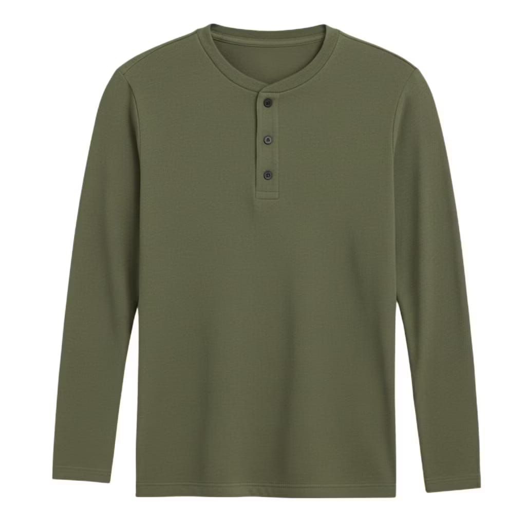 kaos kancing lengan panjang/kaos berkancing 3/kaos lengan panjang