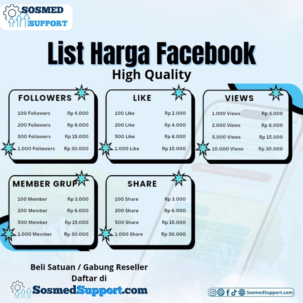 List Harga Facebook Member Grup Termurah Se Indonesia