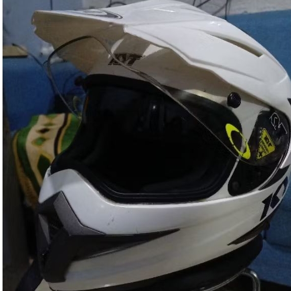 Helm Kyt Enduro white 2 visor second supermoto cross