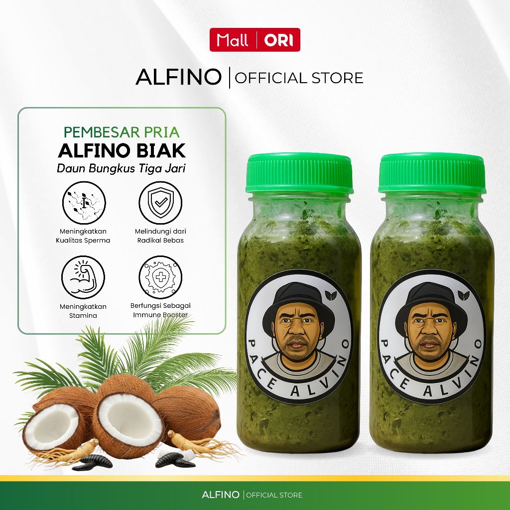 ALVINO Minyak Oles Daun Tiga Jari Alvino 100% Asli 100ml Jaminan Garansi & Segel Resmi