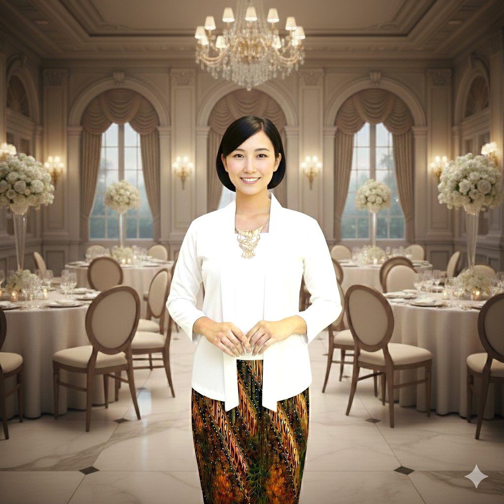 KEBAYA KUTUBARU MODERN POLOS KATUN TOYOBO DEWASA