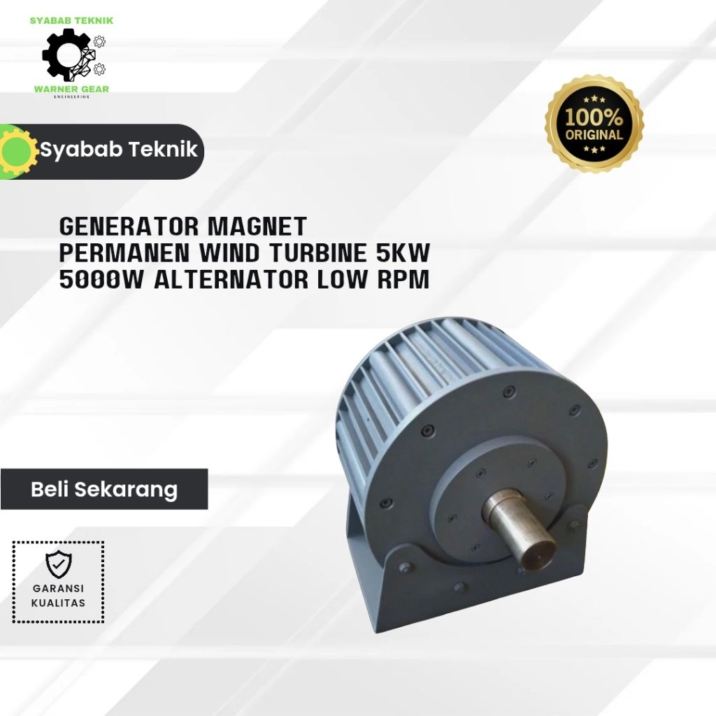 Generator Magnet Permanen Wind Turbine 5kW 5000W Alternator Low RPM