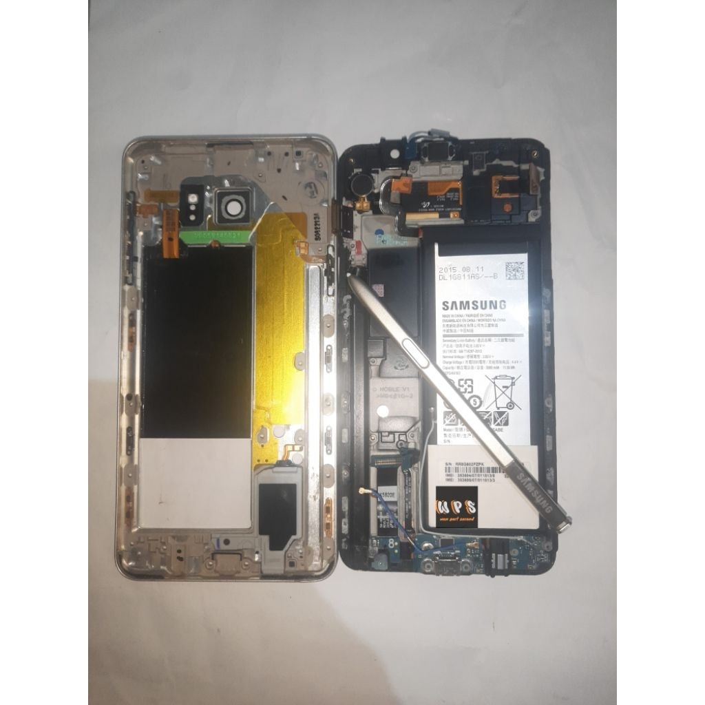 frame/tulang tengah set plus pen samsung note 5 original copotan