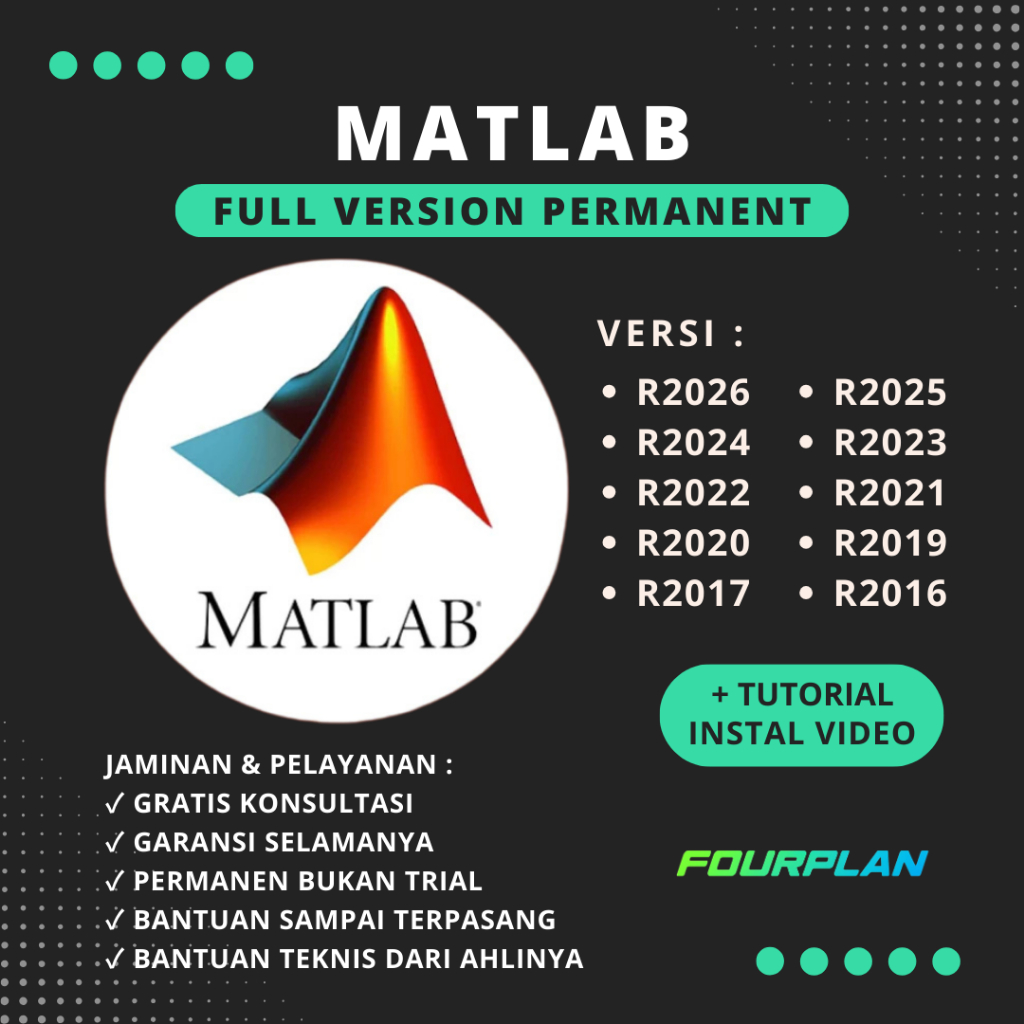 MATLAB R2026 R2025 Full Version Lifetime - Software Analisis Data & Simulasi Mahasiswa Teknik Win