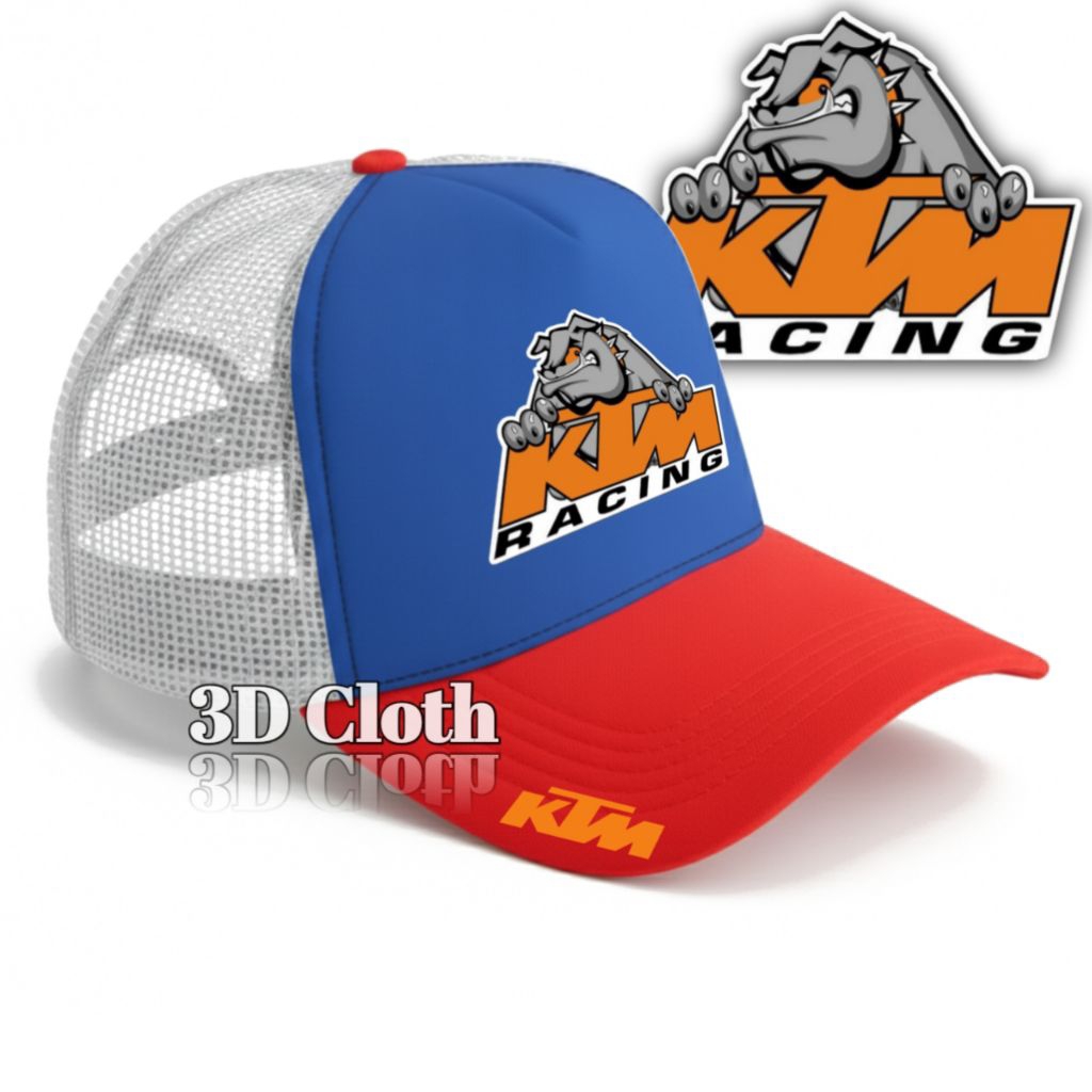 Topi Jaring KTM Duke Pitbull / Trucker Hat Caps Racing Outdoor / Topi Jala Pria Wanita