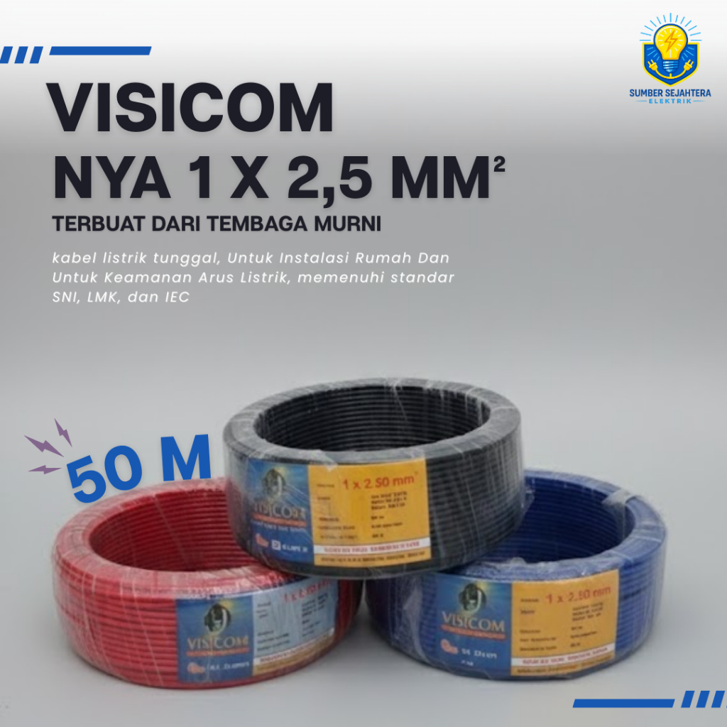 Kabel NYA Visicom 2.5mm/50M
