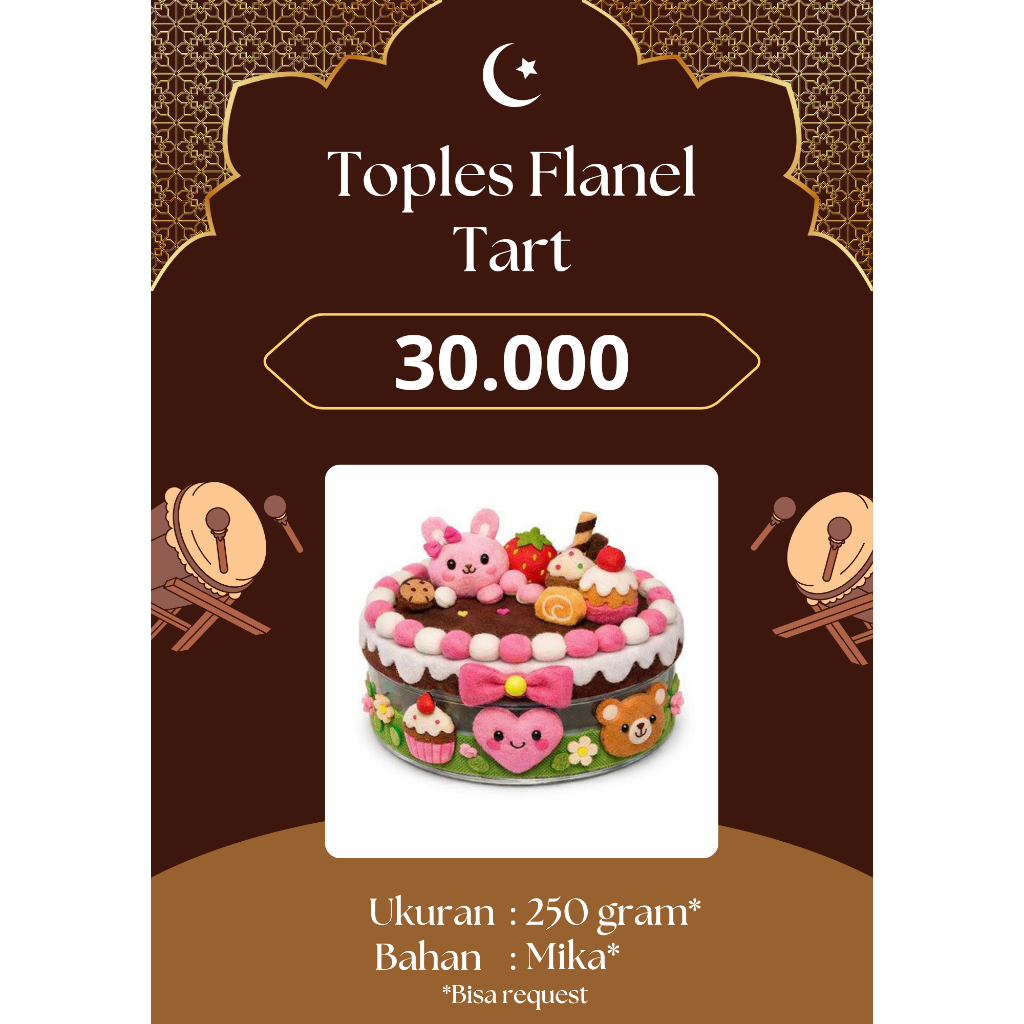 Toples Hias Flanel Toples Unik Toples Tart Toples Lebaran