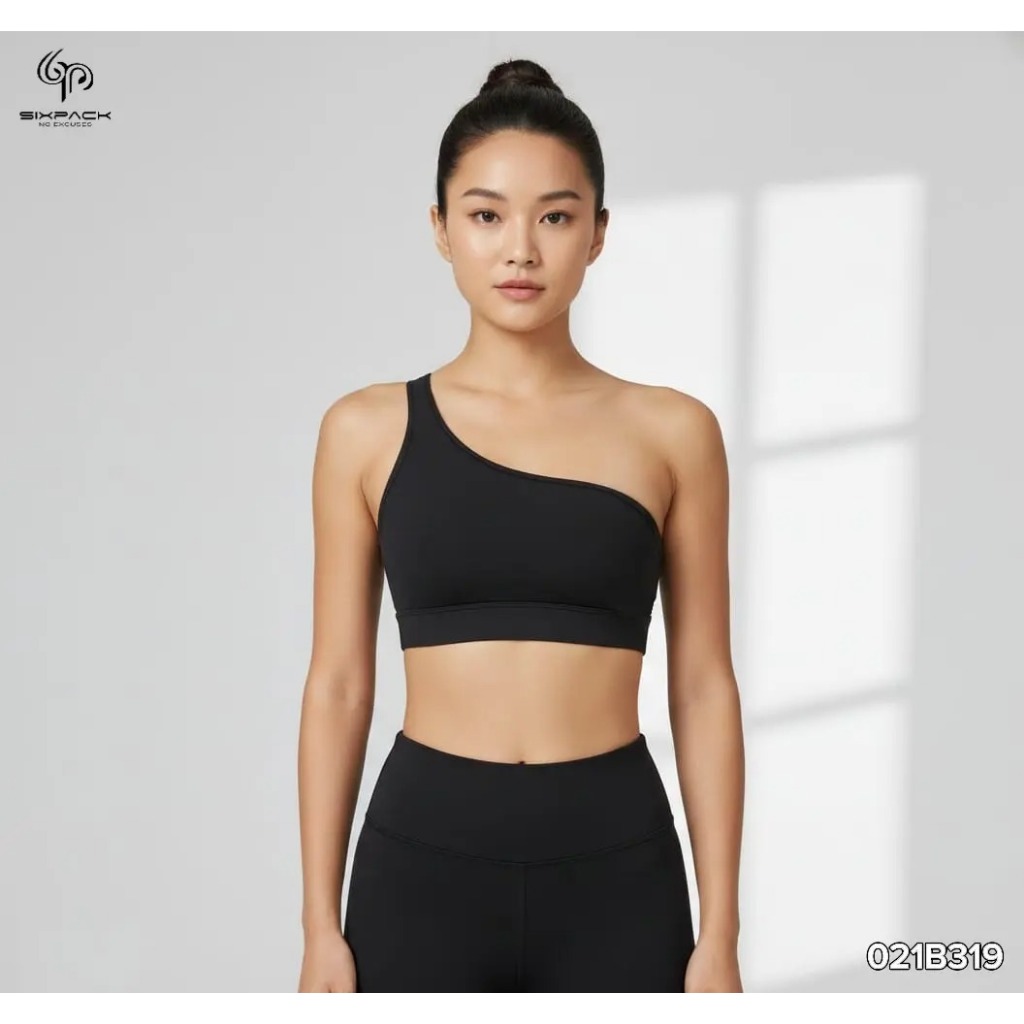 Sport Bra One Shoulder - Atasan Gym & Yoga Asimetris Modern Premium Fitness & Pilates By Sixpack B31