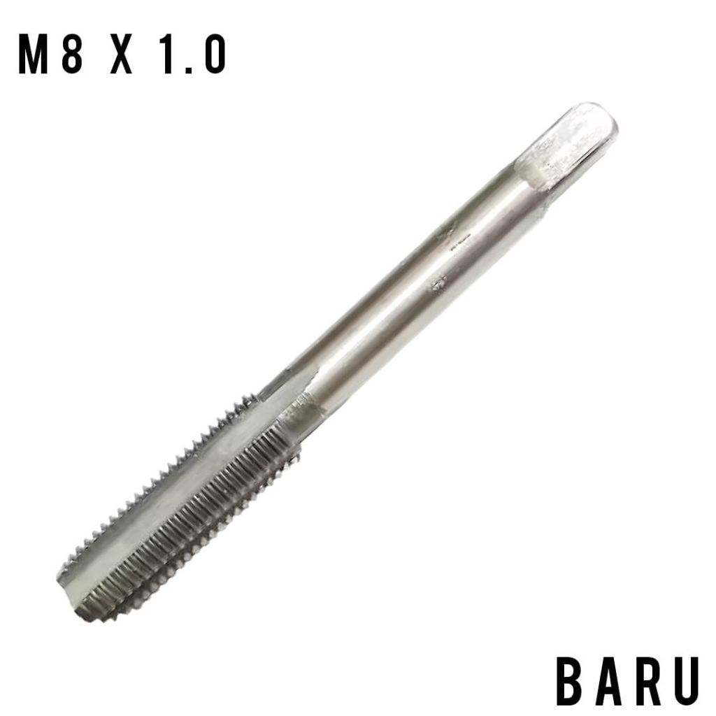 Tap ulir drat M8x1 hand tap tap mesin m8 x 1.0 hss baru