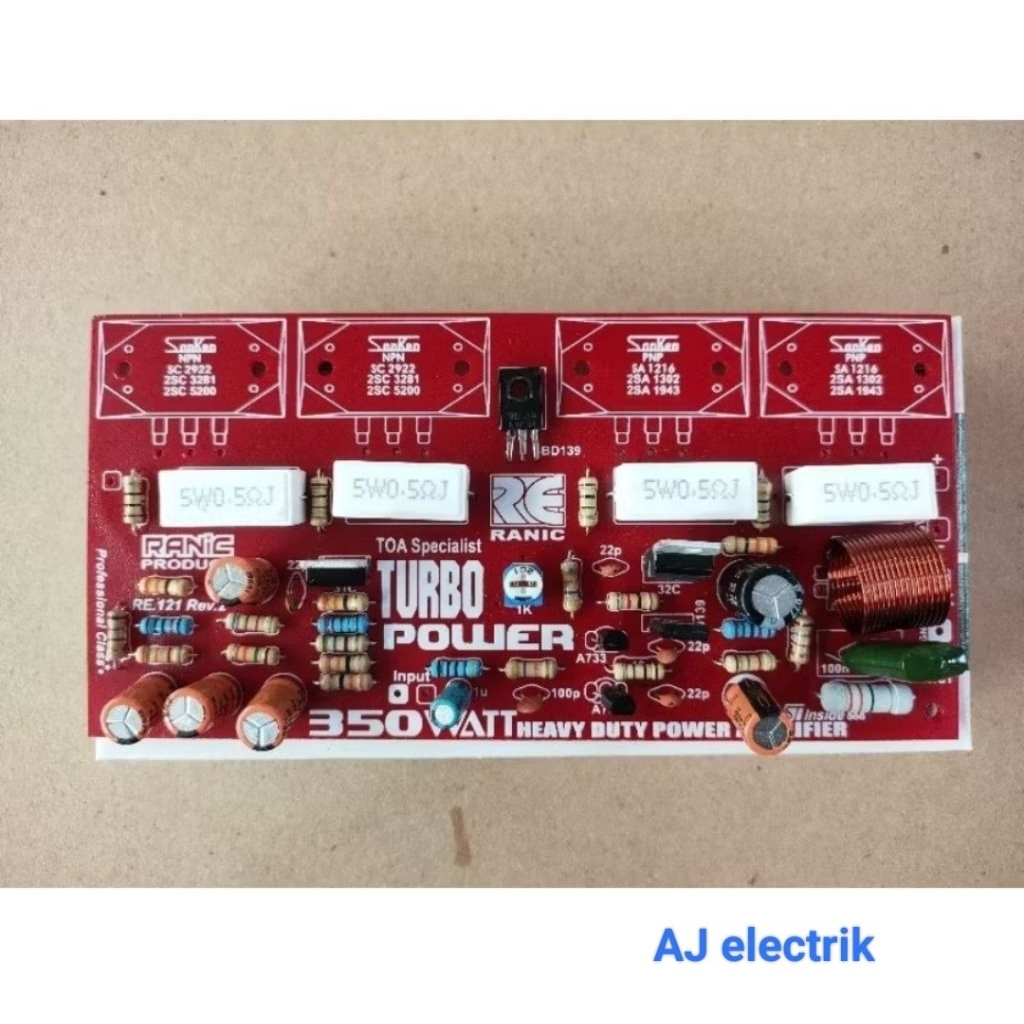 KIT POWER Amplifer TURBO 350Watt Mono. Tanpa TR Final.