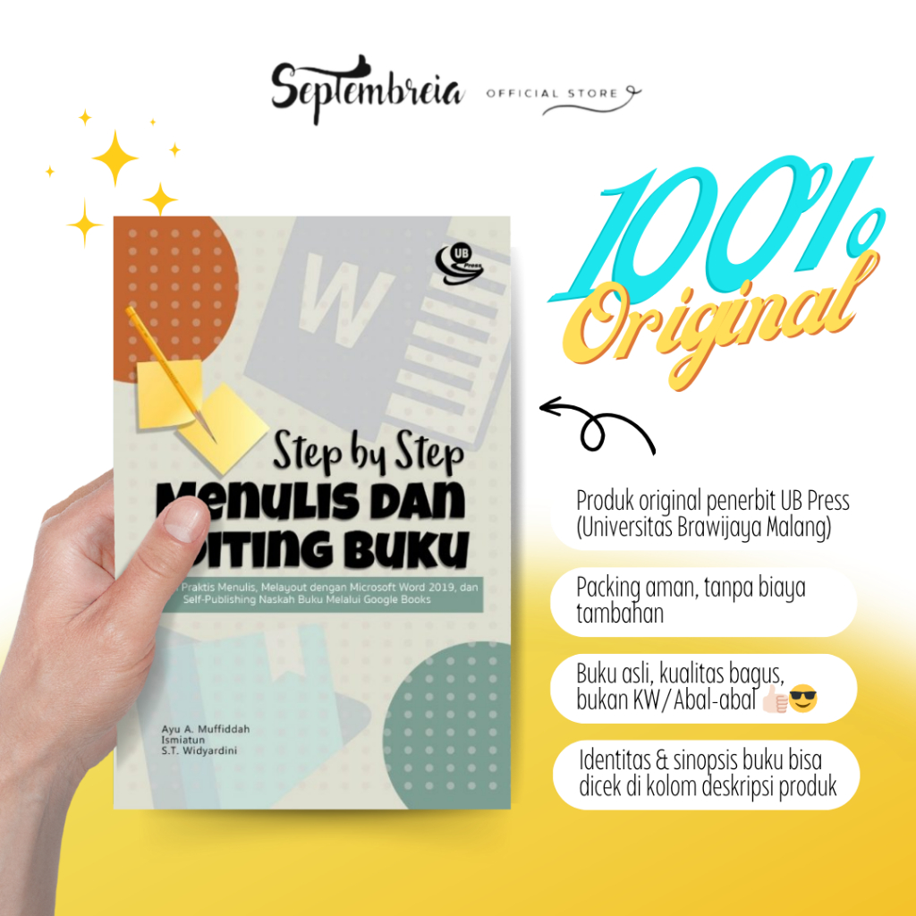 Buku ORIGINAL Step by Step Menulis dan Editing Buku - Panduan Praktis Menulis Melayout dengan Micros
