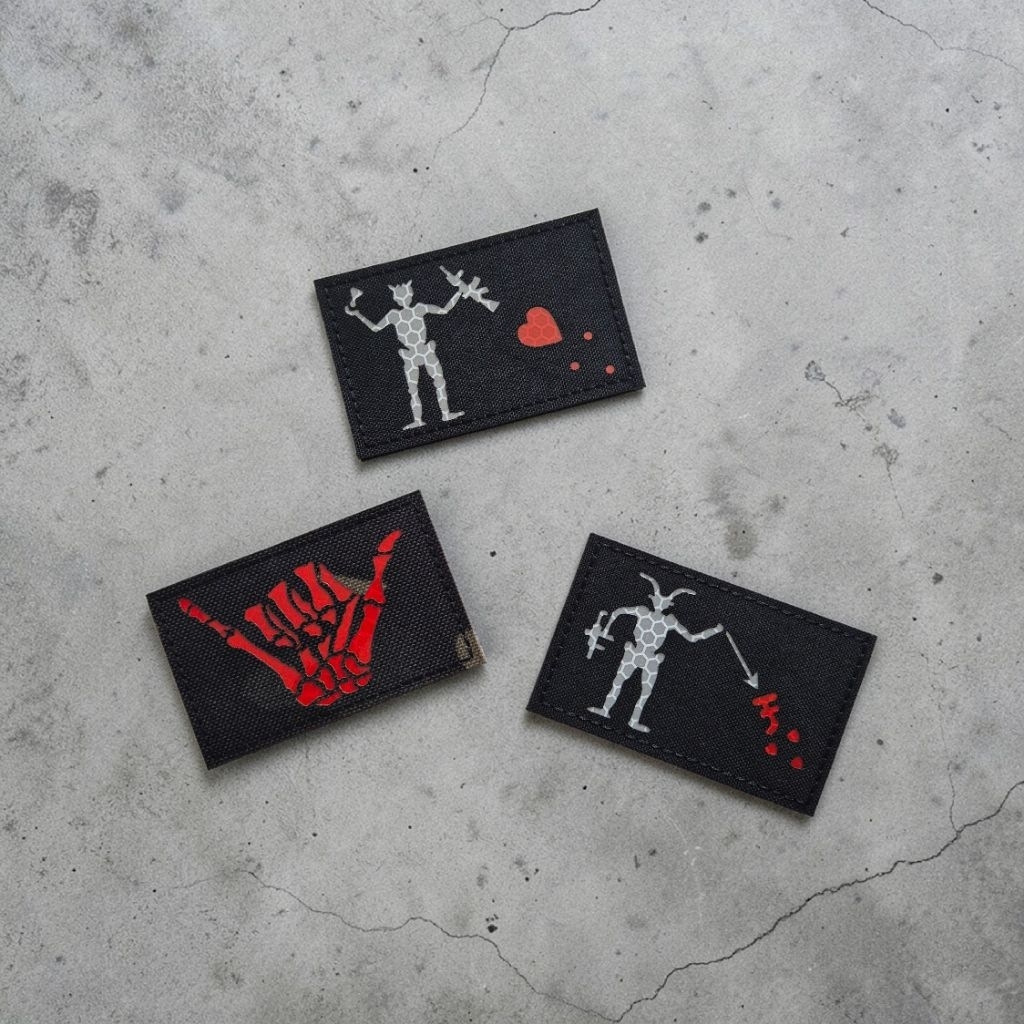 Patch Laser Tactical Skull hand/Patch laser premium